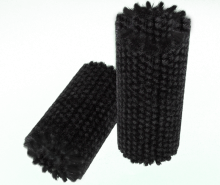 Cylindrical brush, covered by curling polypropylene