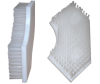 Spazzola in polietilene rivestita in nylon bianco