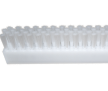 Brush in polyethylene, covered by white nylon