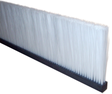 Linear brush in PVC, covered by polypropylene, manually stitched